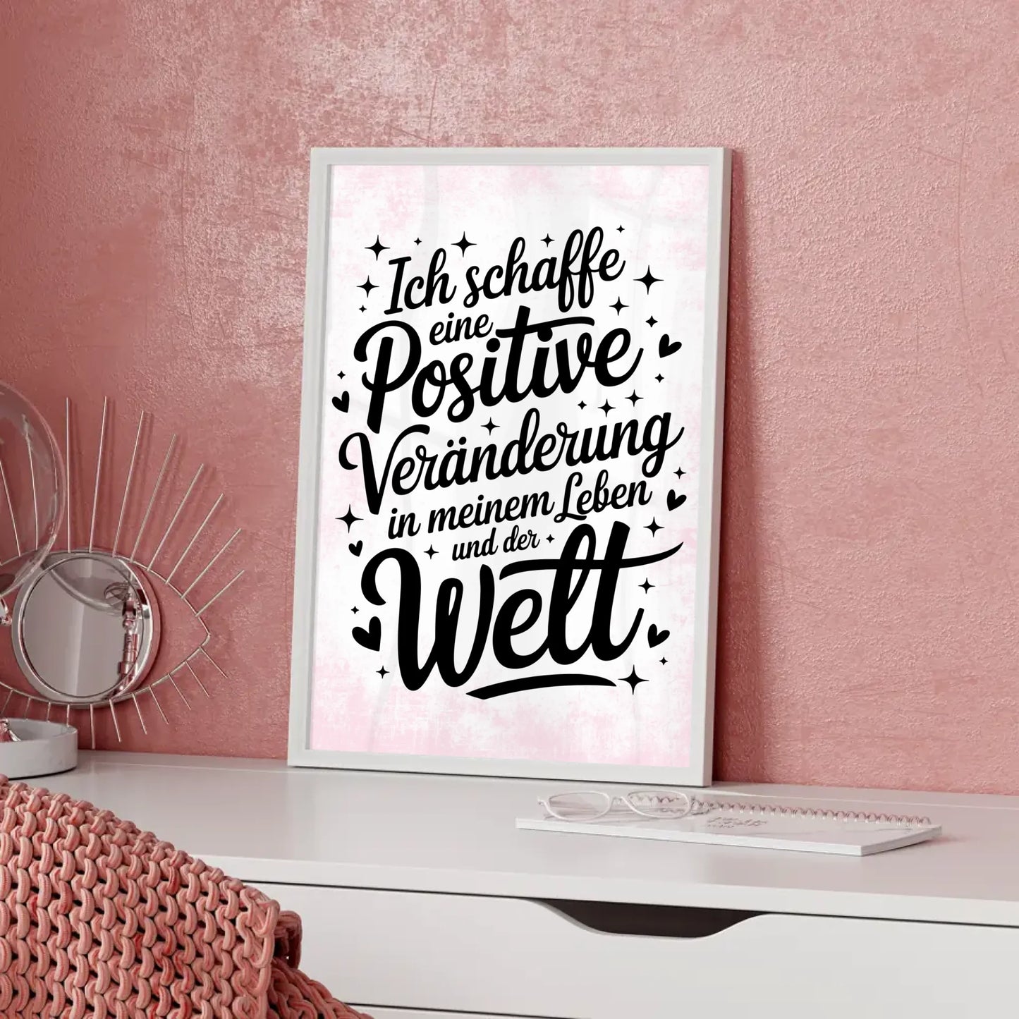 Affirmations Poster Ich schaffe eine positive Veränderung