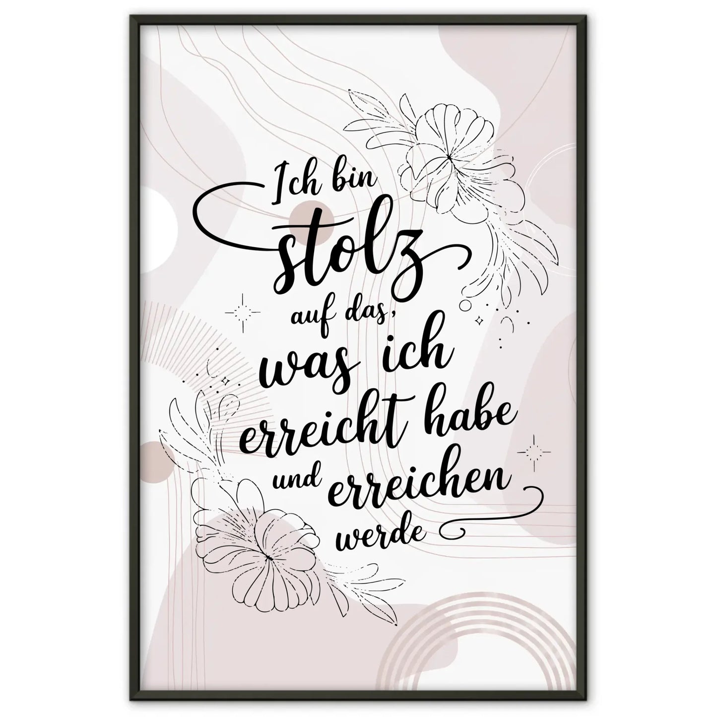 Affirmations Poster Ich bin stolz auf meine Erfolge