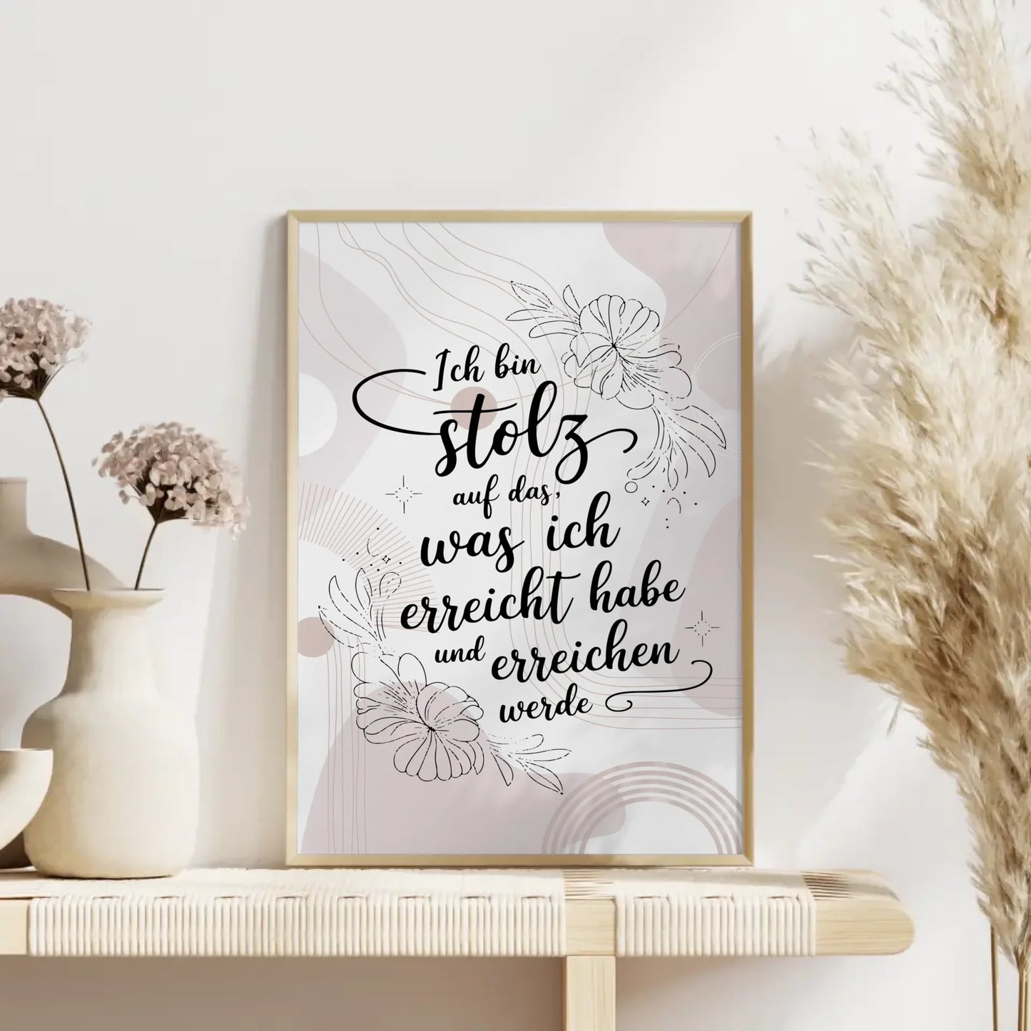 Affirmations Poster Ich bin stolz auf meine Erfolge