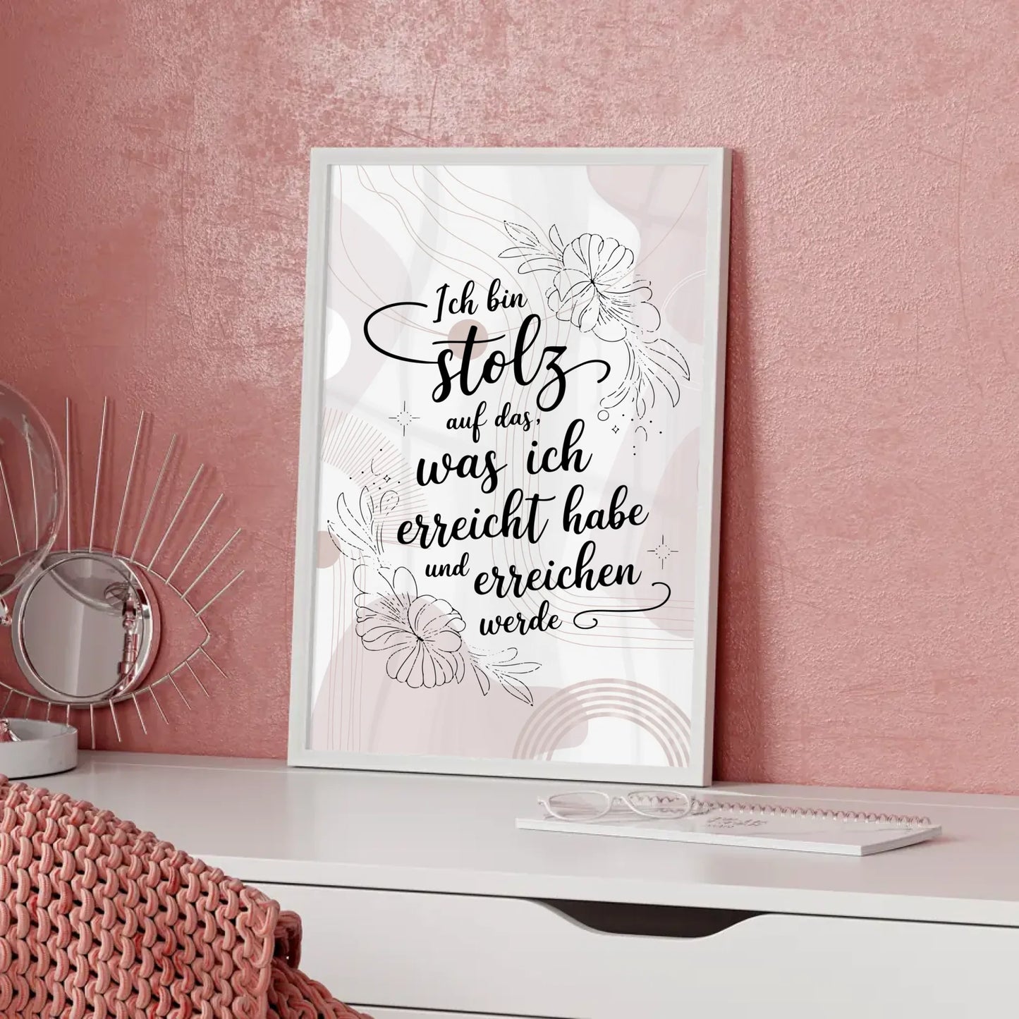 Affirmations Poster Ich bin stolz auf meine Erfolge