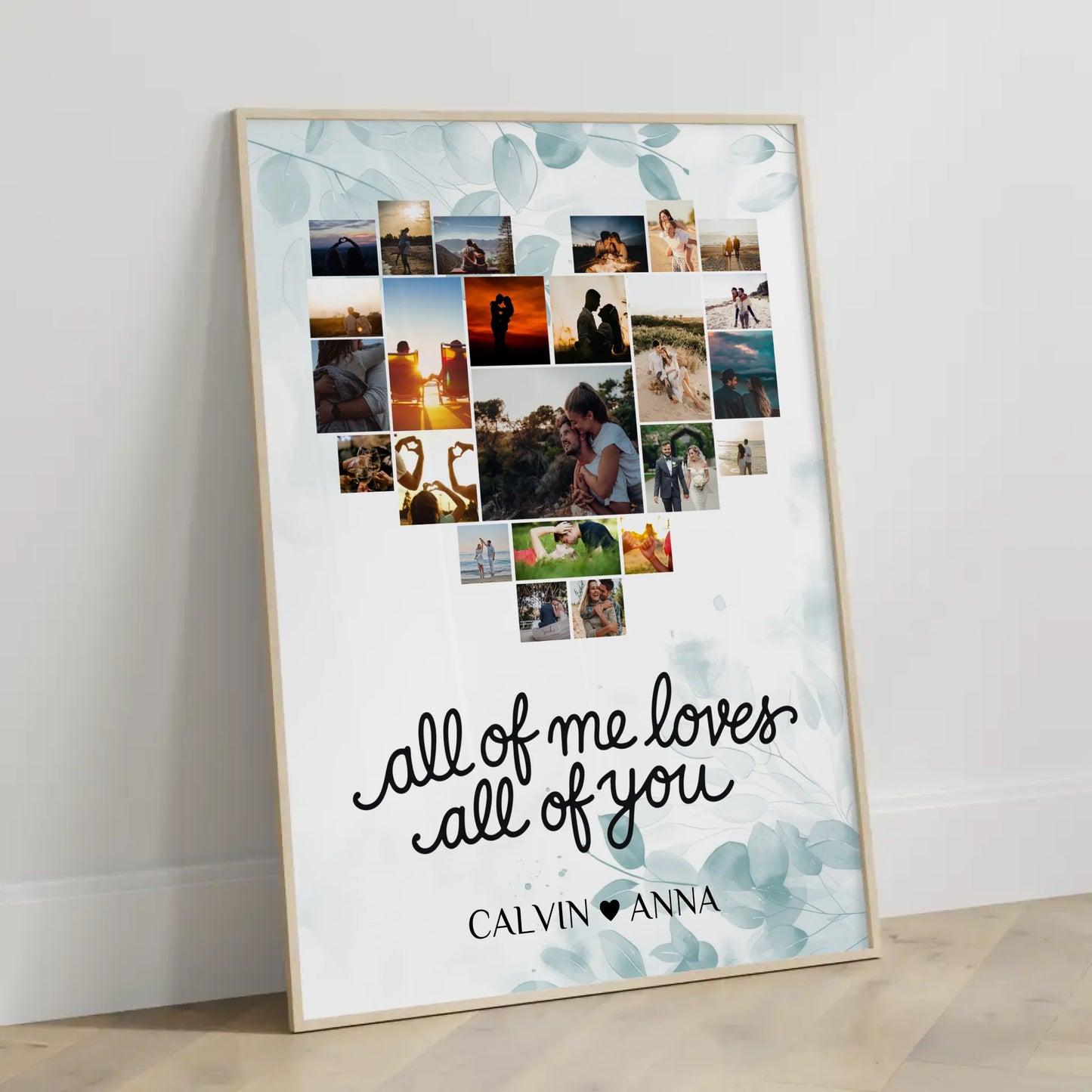 Personalisiertes Poster Fotocollage All Of Me Loves All Of You