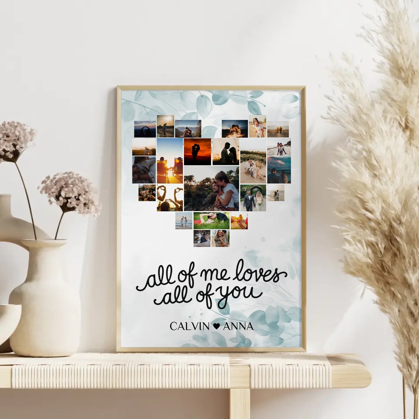 Personalisiertes Poster Fotocollage All Of Me Loves All Of You