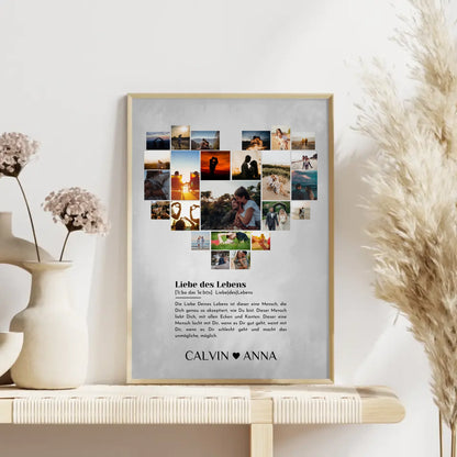 Liebesposter Fotocollage Definition Liebe Des Lebens personalisiert