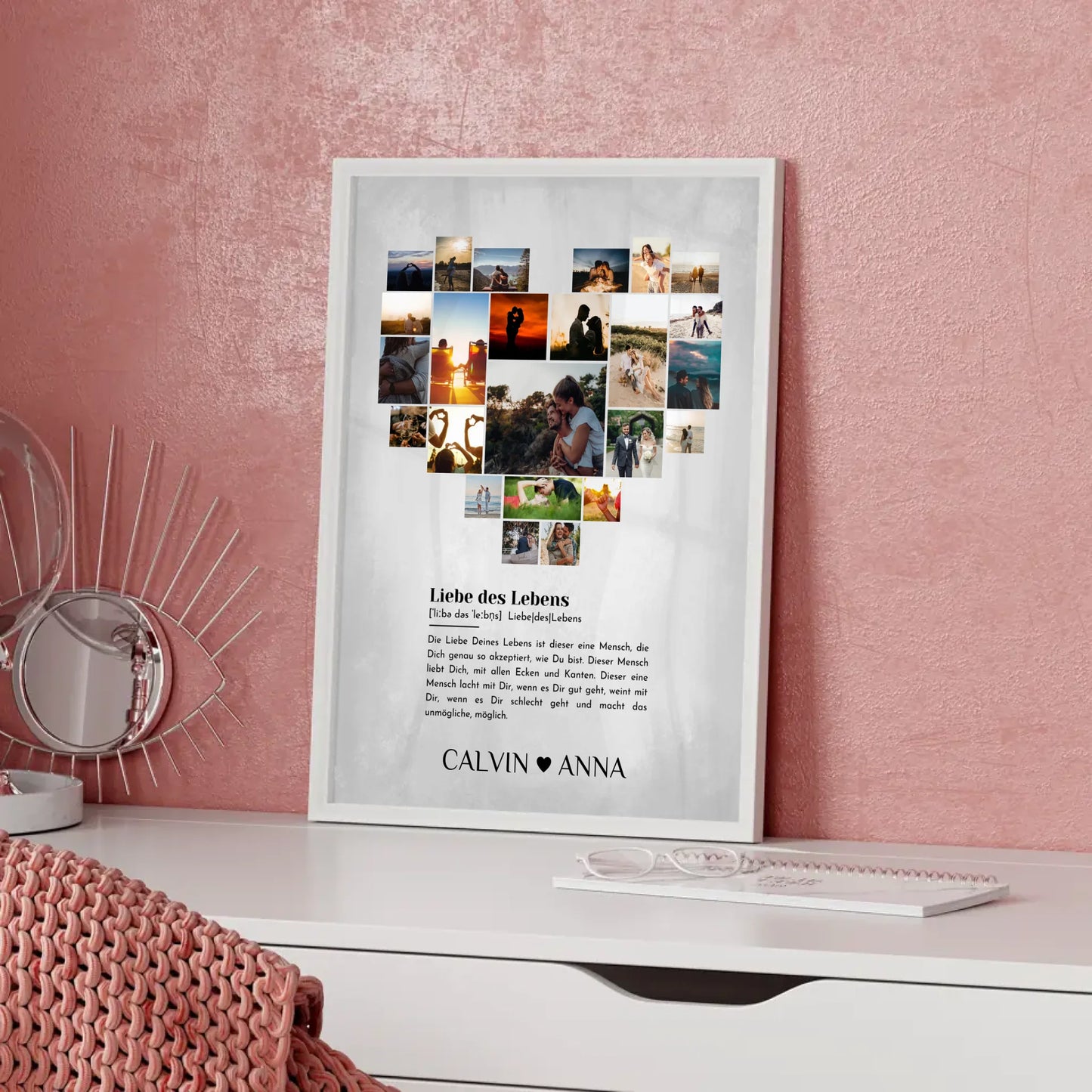 Liebesposter Fotocollage Definition Liebe Des Lebens personalisiert