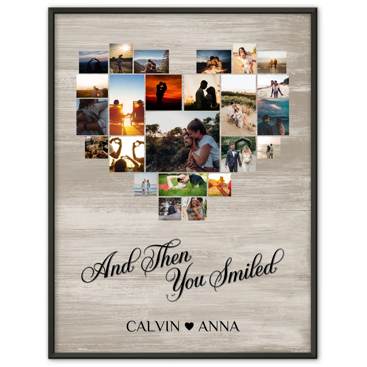 Liebesposter Fotocollage All Of Me Loves All Of You gestalten