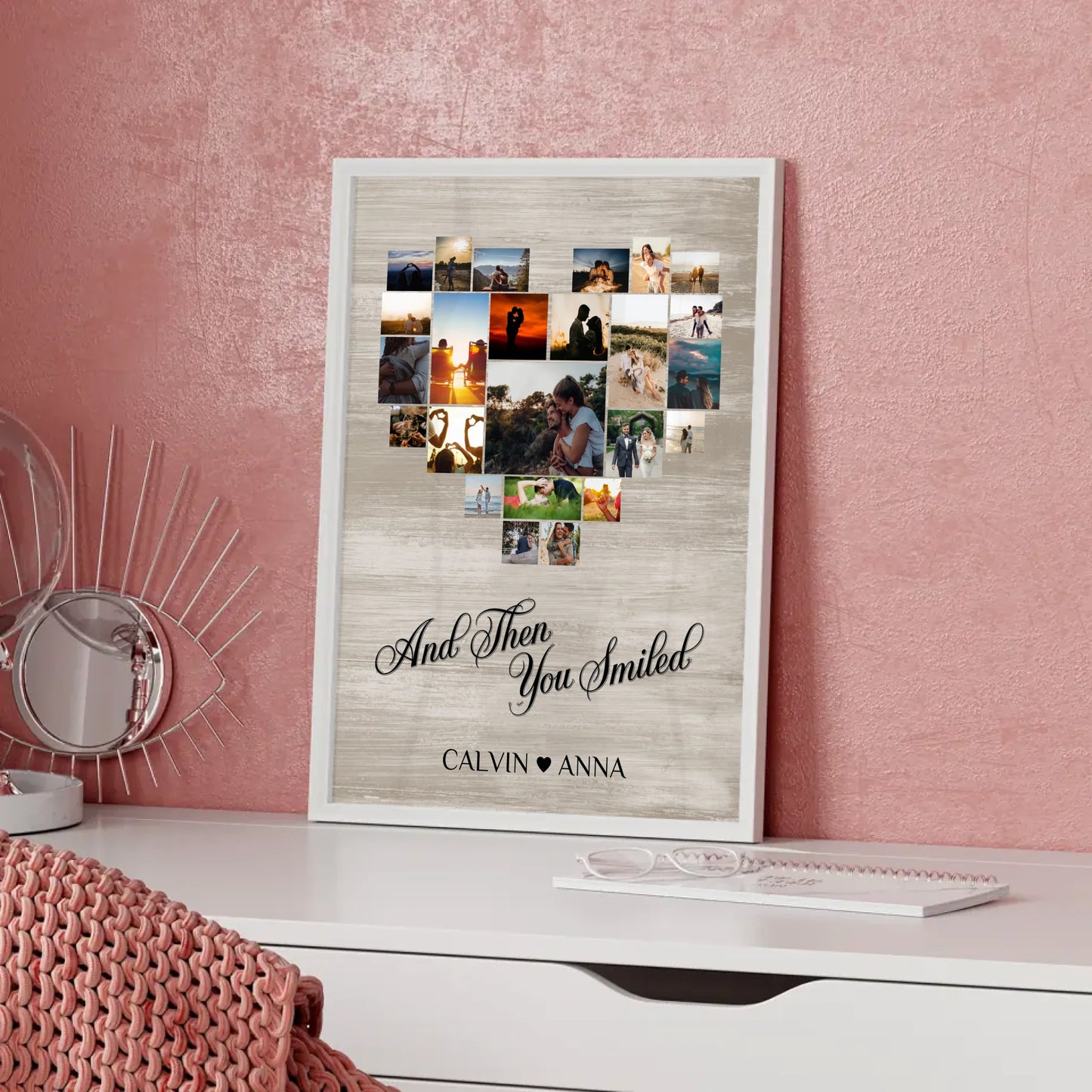 Liebesposter Fotocollage All Of Me Loves All Of You gestalten