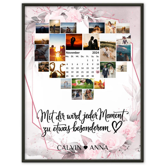Liebes Poster Fotocollage Jeder Moment für besondere Anlässe
