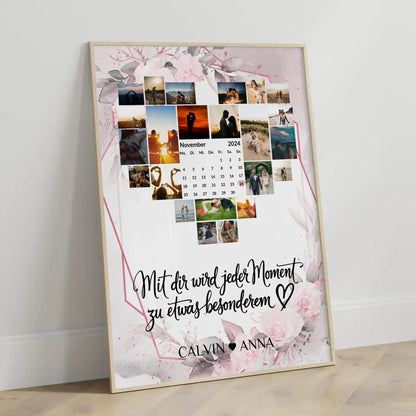 Liebes Poster Fotocollage Jeder Moment für besondere Anlässe