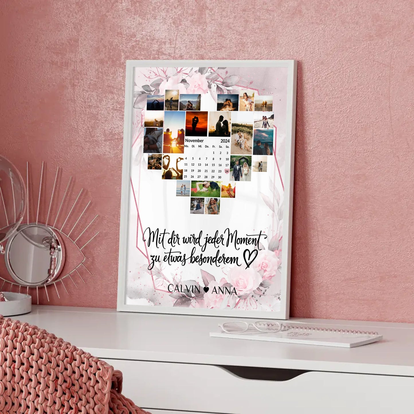 Liebes Poster Fotocollage Jeder Moment für besondere Anlässe