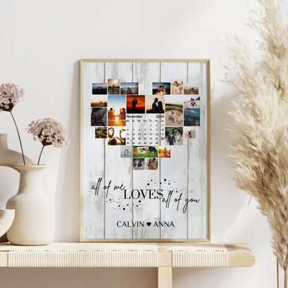 Personalisiertes Poster Liebe Fotocollage All Of Me Loves You