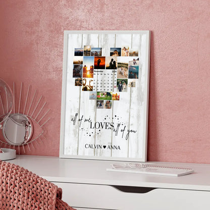Personalisiertes Poster Liebe Fotocollage All Of Me Loves You