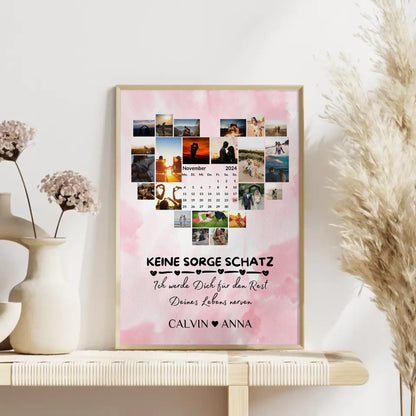 Liebesposter Fotocollage Keine Sorge Schatz Ich Werde Dich Ewig Nerven