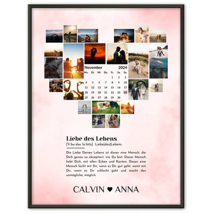 Liebes Poster Personalisiert Fotocollage Definition Liebe Des Lebens