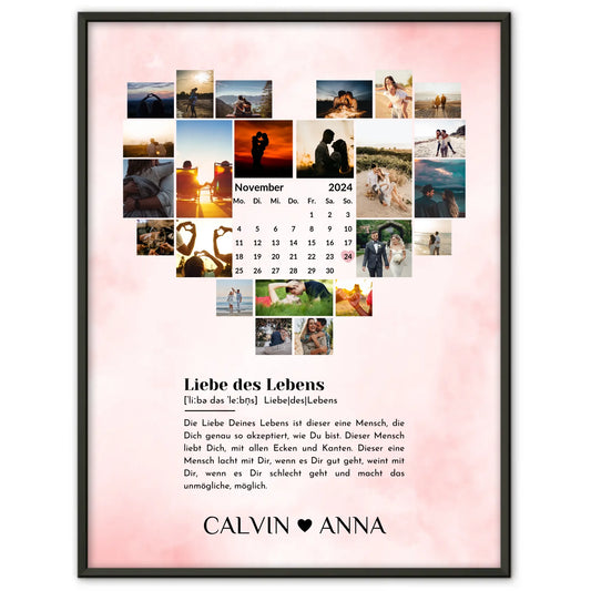 Liebes Poster Personalisiert Fotocollage Definition Liebe Des Lebens