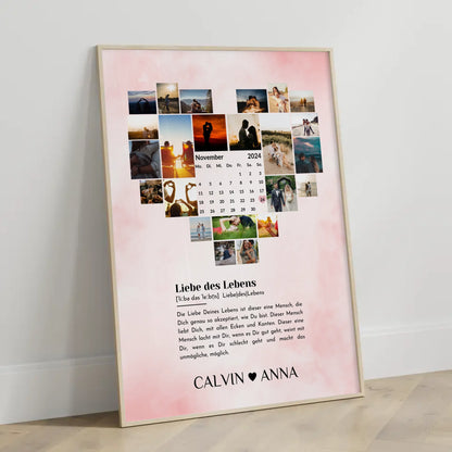 Liebes Poster Personalisiert Fotocollage Definition Liebe Des Lebens