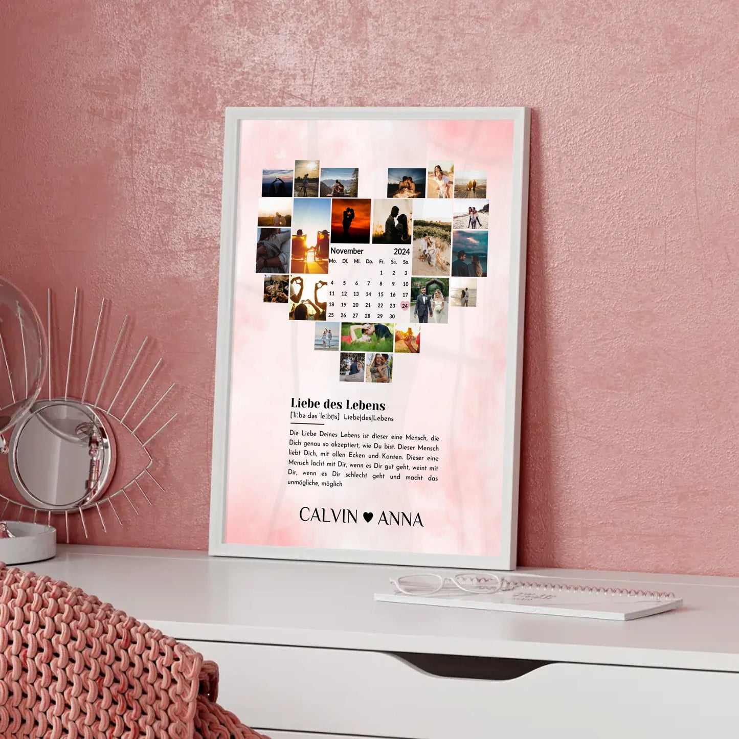 Liebes Poster Personalisiert Fotocollage Definition Liebe Des Lebens