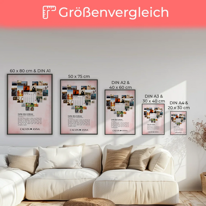 Liebes Poster Personalisiert Fotocollage Definition Liebe Des Lebens