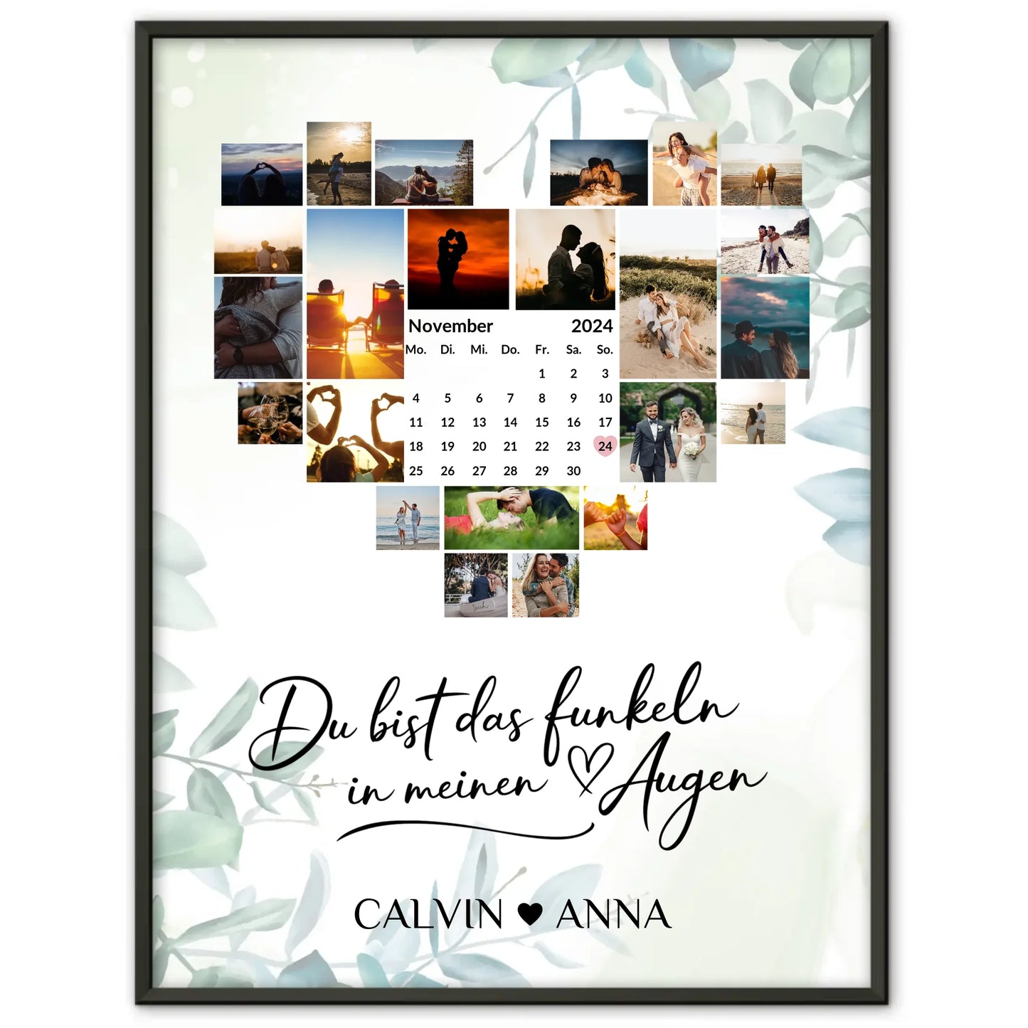 Liebesposter Fotocollage Du Bist Das Funkeln Geschenkidee