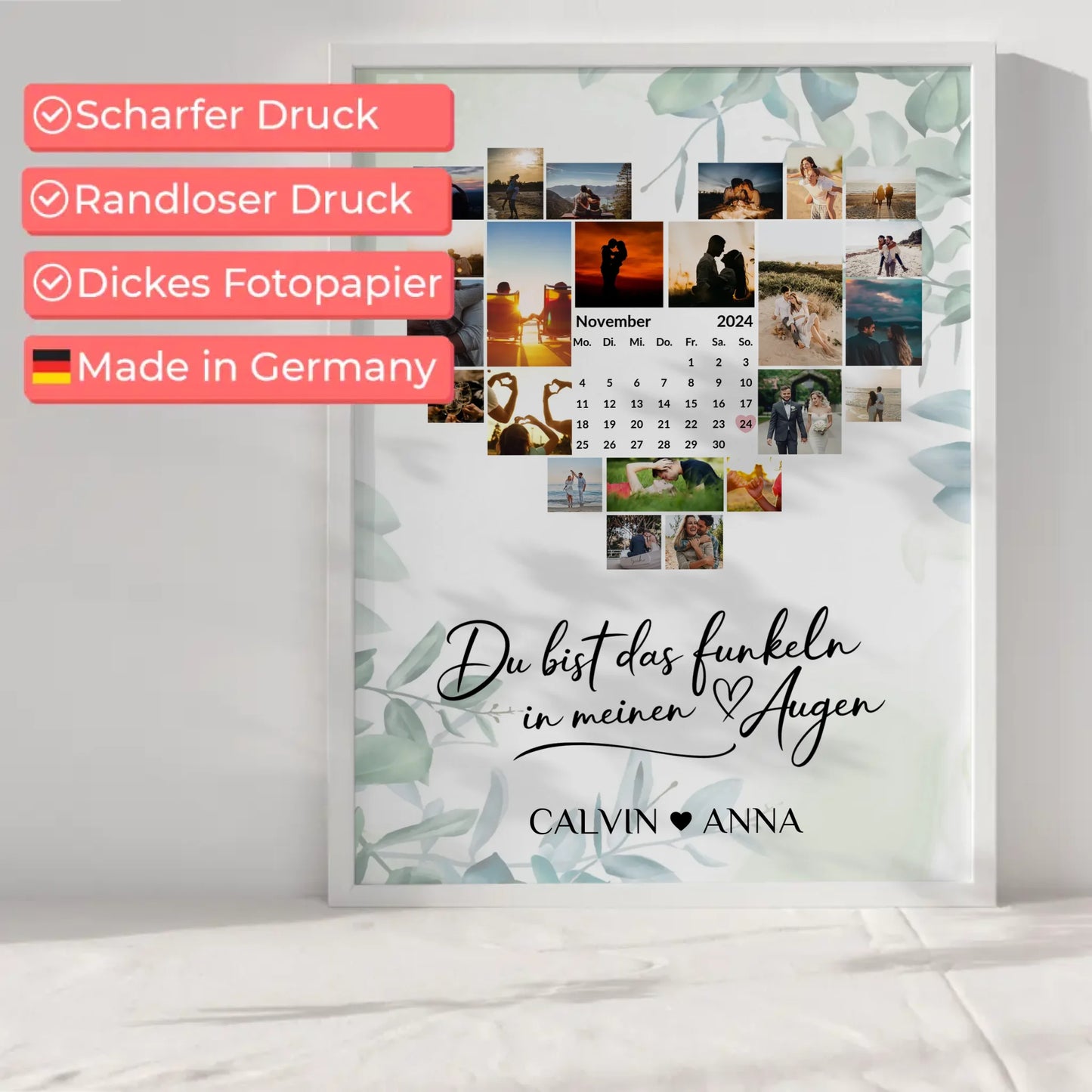 Liebesposter Fotocollage Du Bist Das Funkeln Geschenkidee