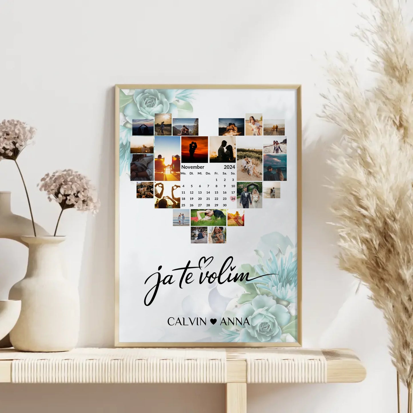 Liebes Poster Personalisiert Fotocollage Ja Te Volim Geschenk