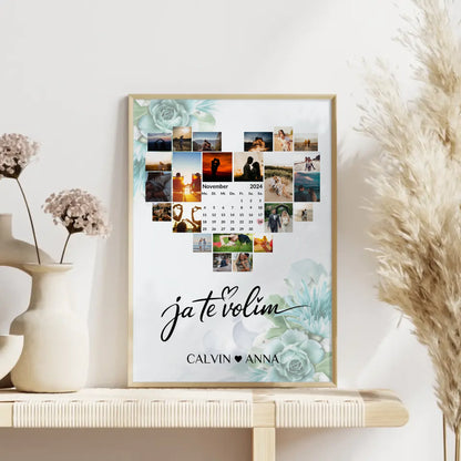 Liebes Poster Personalisiert Fotocollage Ja Te Volim Geschenk