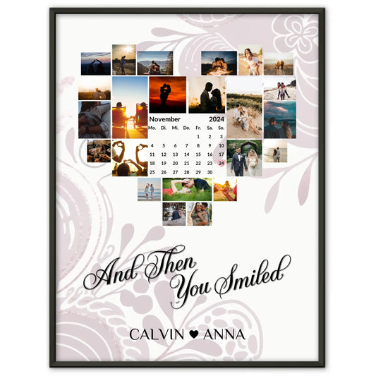 Personalisiertes Paar Poster Fotocollage All Of Me Loves You