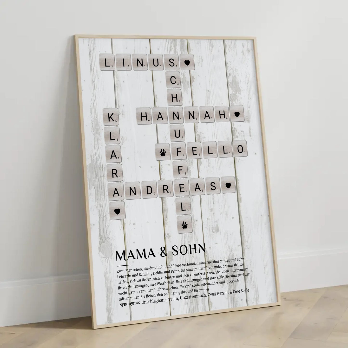 Mama & Sohn Definition Bild Poster Kreuzworträtsel Geschenk