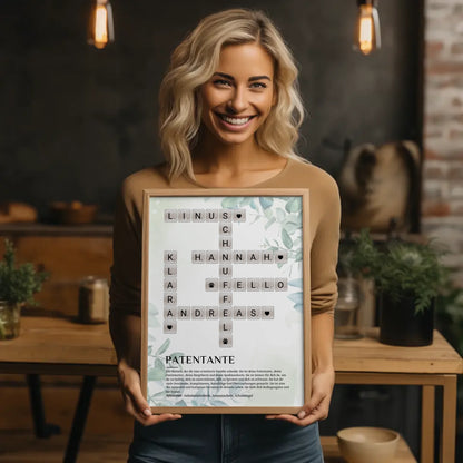 Patentante Definition Bild Poster Kreuzworträtsel Geschenk