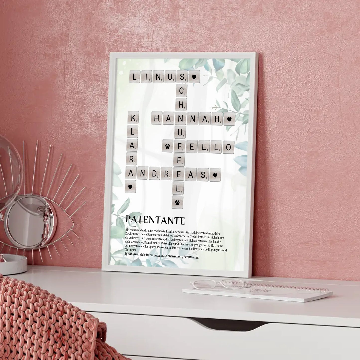 Patentante Definition Bild Poster Kreuzworträtsel Geschenk