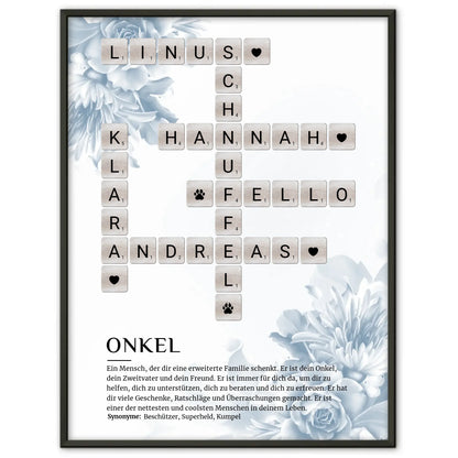 Onkel Definition Bild Poster Kreuzworträtsel personalisiert