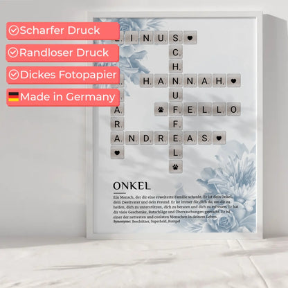 Onkel Definition Bild Poster Kreuzworträtsel personalisiert