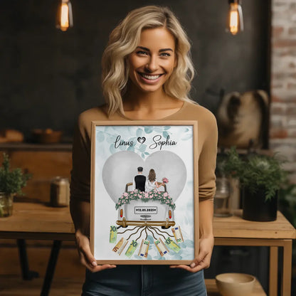 Personalisierte Geschenkidee Geldgeschenk Hochzeit Poster mit Wunschtext