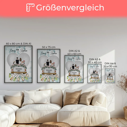 Personalisierte Geschenkidee Geldgeschenk Hochzeit Poster mit Wunschtext