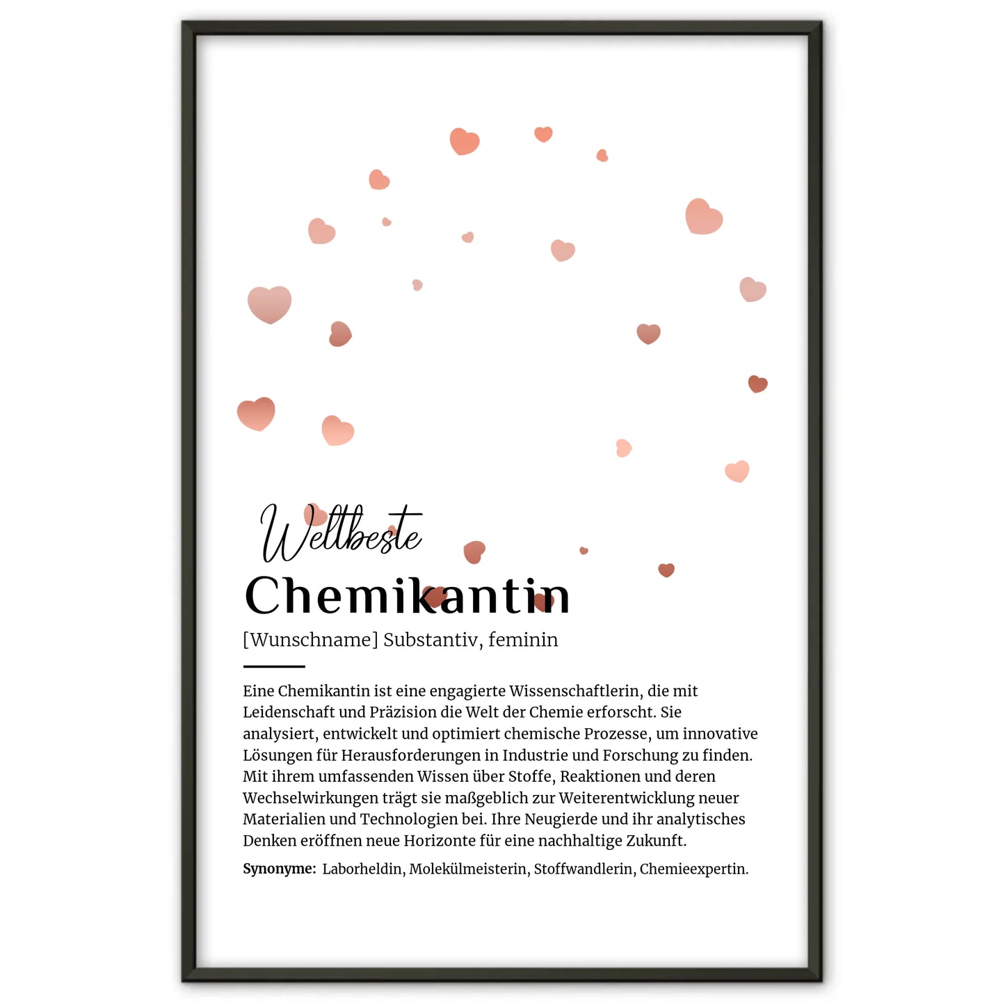 Poster Definition Chemikantin mit Namen Definitionsposter