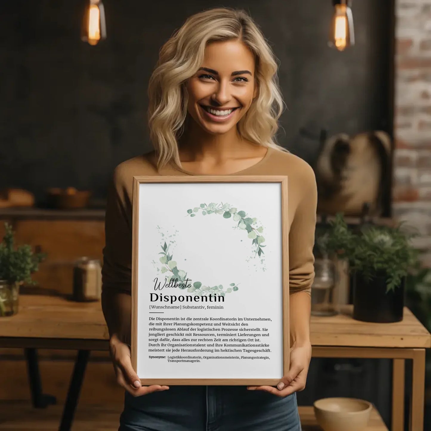 Poster Definition Disponentin mit Namen Geschenk personalisiert