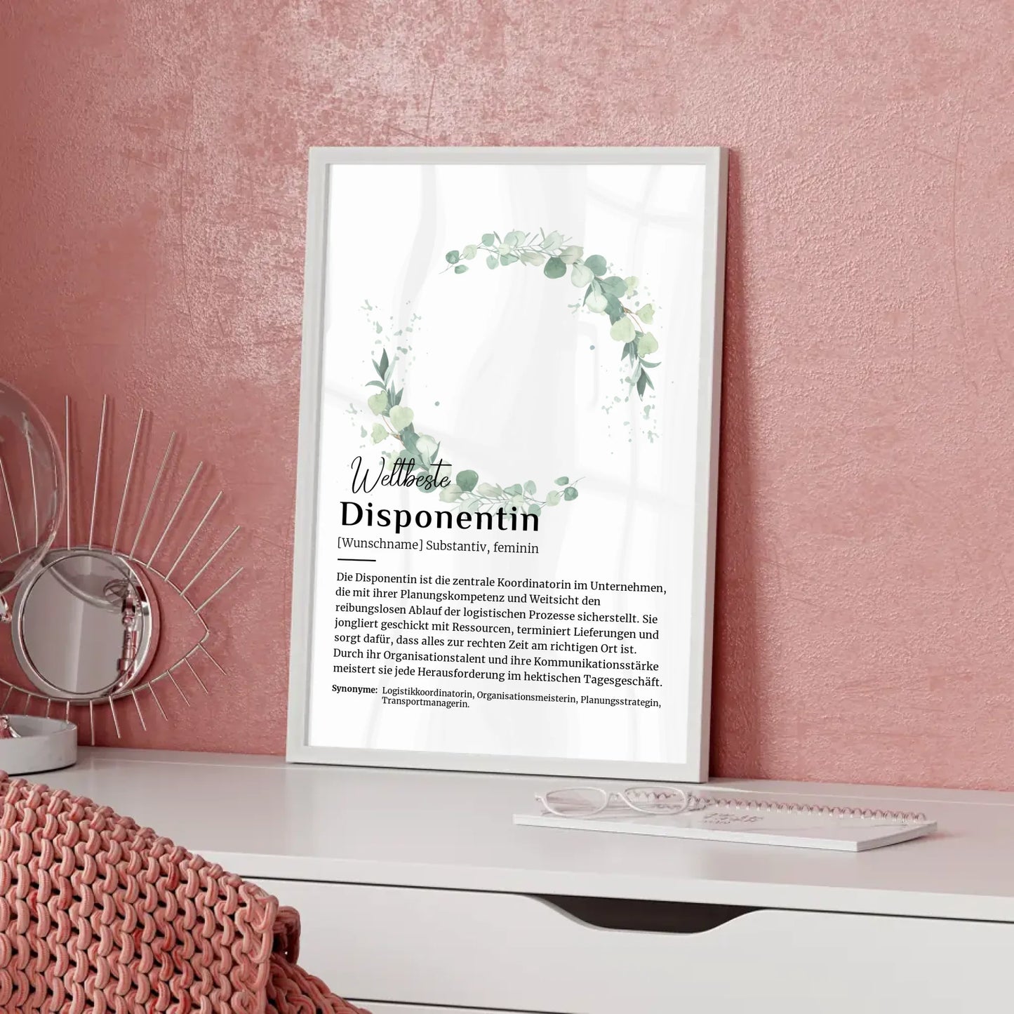 Poster Definition Disponentin mit Namen Geschenk personalisiert
