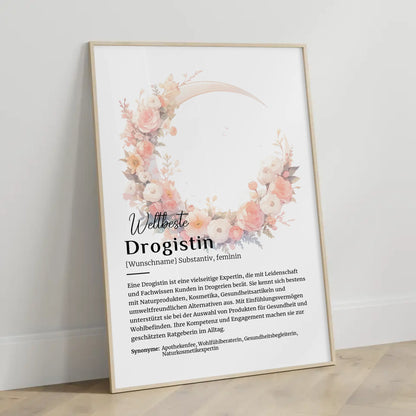 Personalisierte Poster Definition Drogistin mit Namen