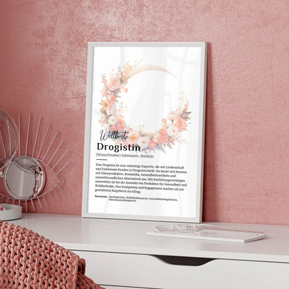 Personalisierte Poster Definition Drogistin mit Namen