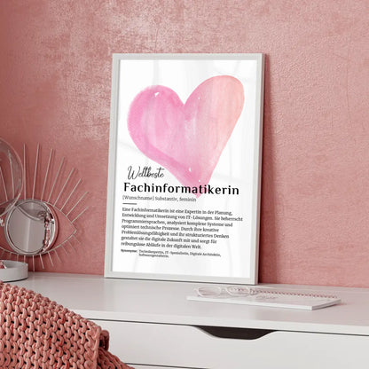 Poster Definition Fachinformatikerin mit Namen Definitionsposter