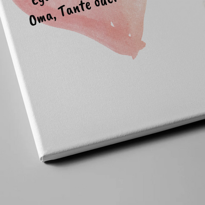 Wunschtext Leinwand Mama mit personalisierten Figuren