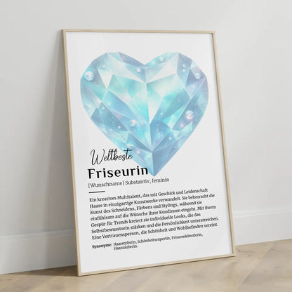 Poster Definition Friseurin mit Namen Definitionsposter gestalten