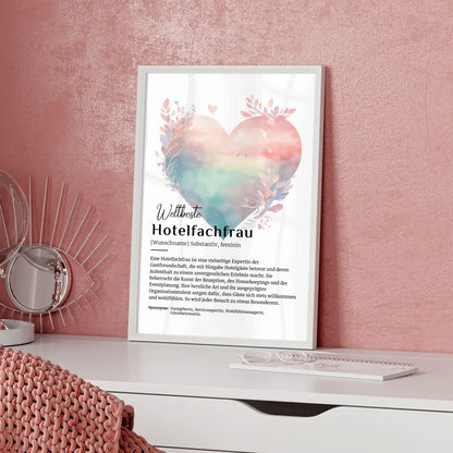 Poster Definition Hotelfachfrau mit Namen Definitionsposter