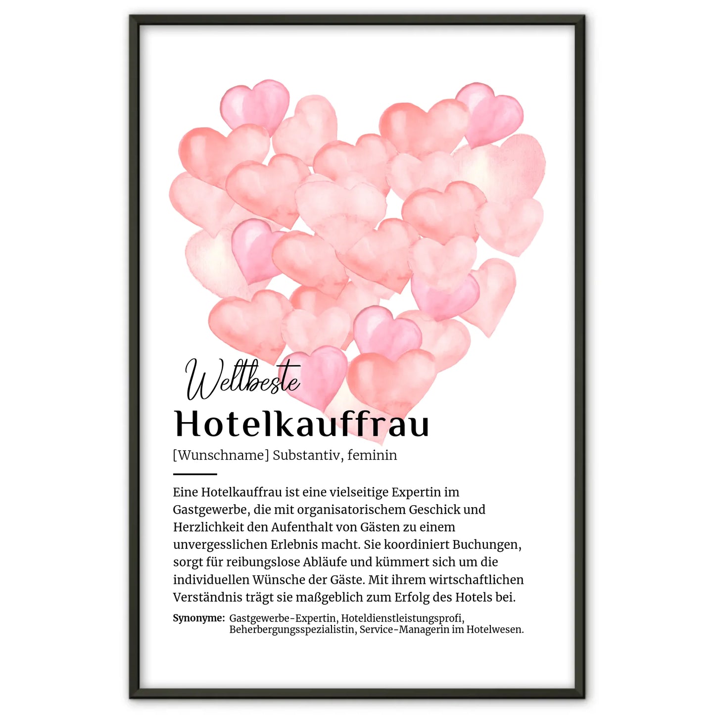 Poster Definition Hotelkauffrau mit Namen Geschenk Ideen