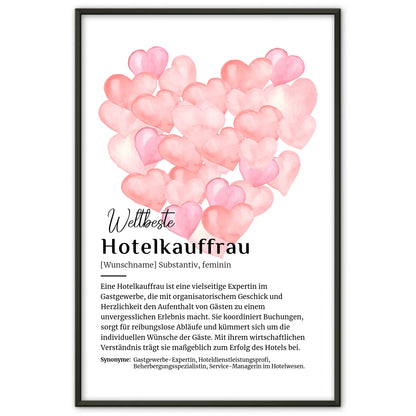 Poster Definition Hotelkauffrau mit Namen Geschenk Ideen