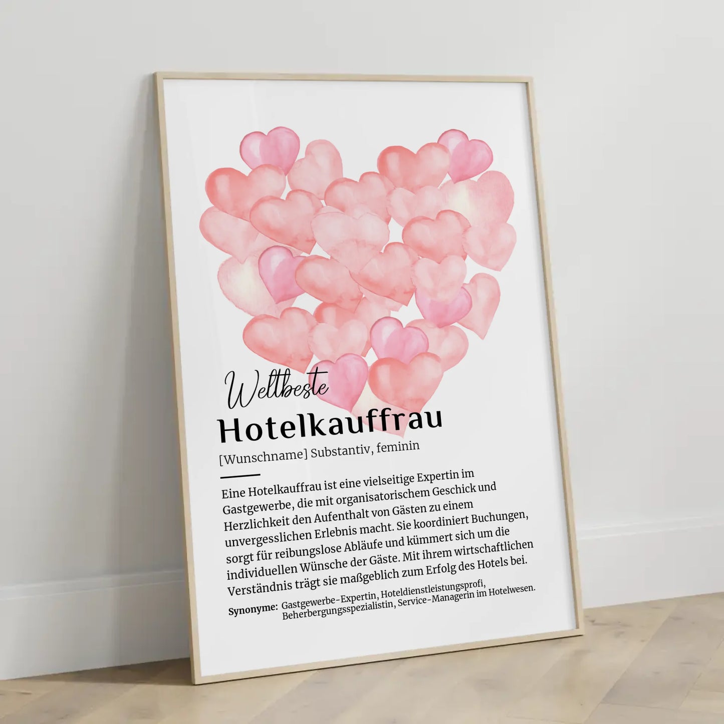 Poster Definition Hotelkauffrau mit Namen Geschenk Ideen
