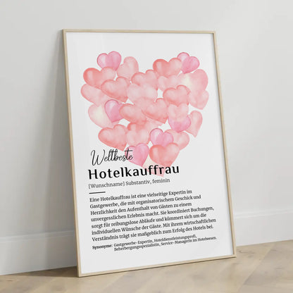 Poster Definition Hotelkauffrau mit Namen Geschenk Ideen