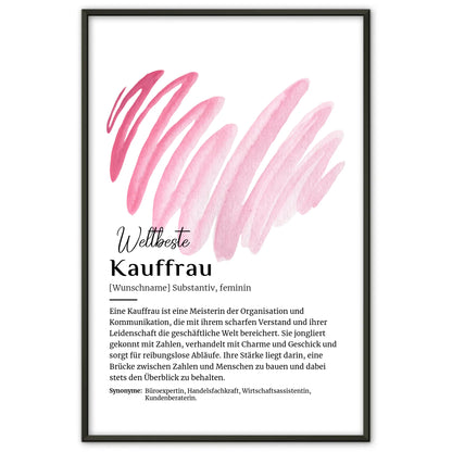 Poster Definition Kauffrau mit Namen Definitionsposter gestalten