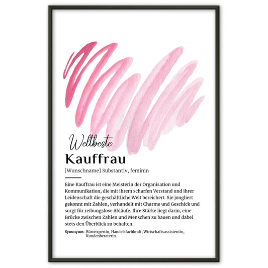 Poster Definition Kauffrau mit Namen Definitionsposter gestalten