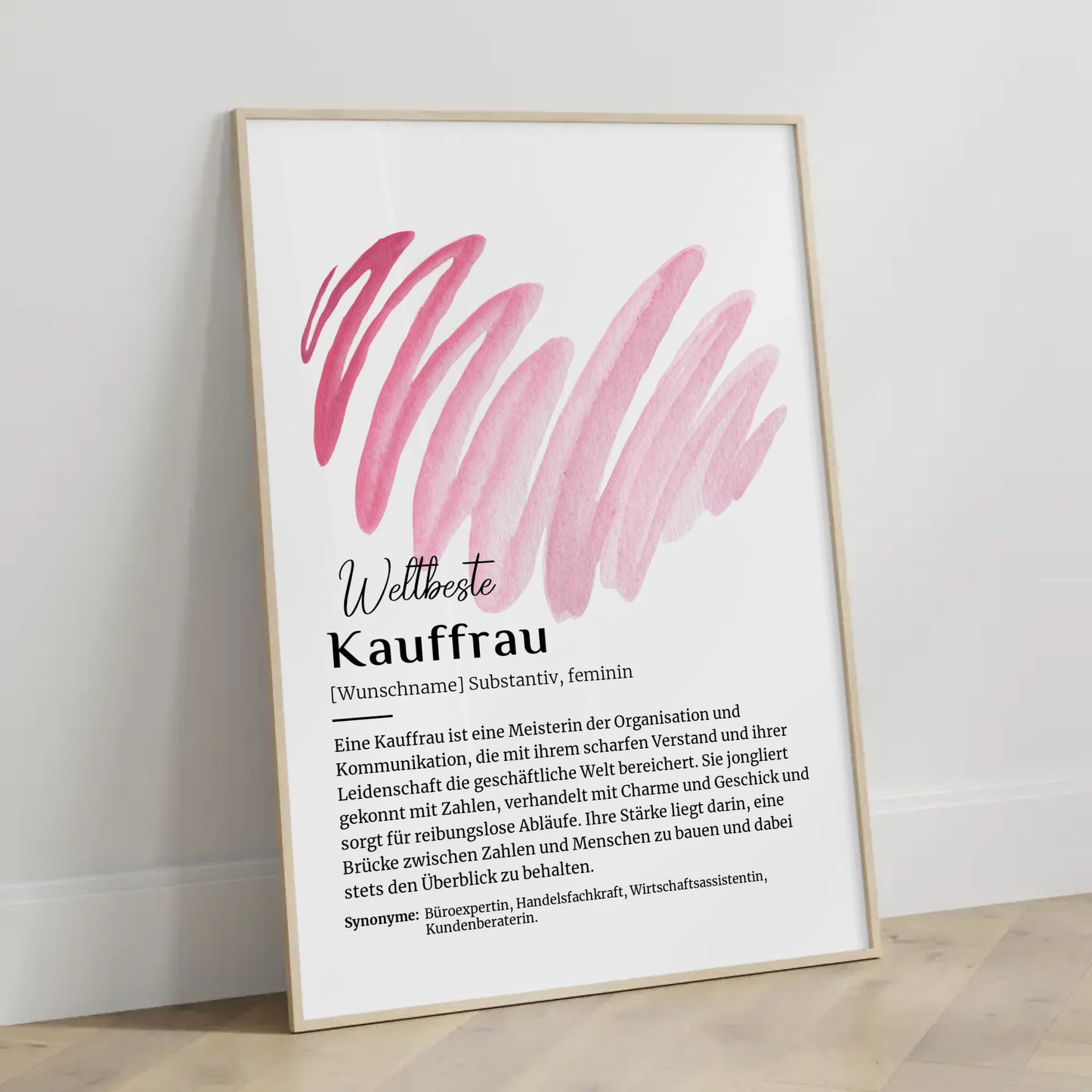 Poster Definition Kauffrau mit Namen Definitionsposter gestalten