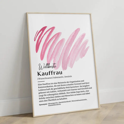 Poster Definition Kauffrau mit Namen Definitionsposter gestalten